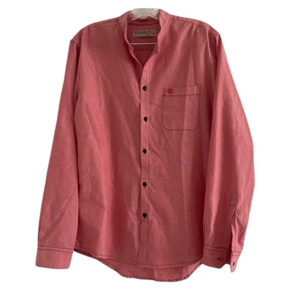 FALBBUTI by Padilla‎ Men's Melon Pink Casual Button Down Dress Shirt-Size L - Picture 1 of 7